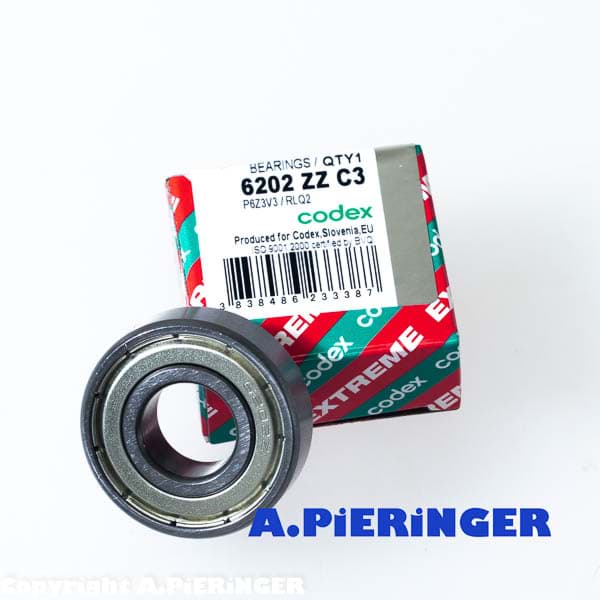 A.PiERiNGER. LAGER 6203 ZZ C3 EXTREME IND. -OEM-P6Z3V3 FETT RLQ2 30-40%