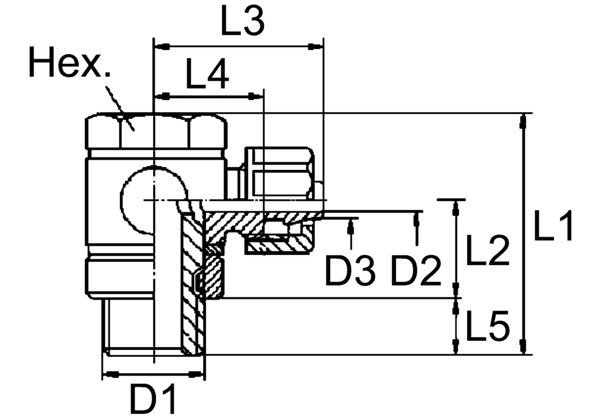 Bild von WABCO 8939001410 Elbow Banjo Coupling / Winkel-Schwenkverschraubung