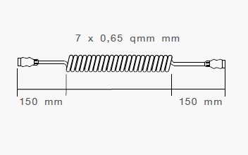 Aspöck 51 0233 007 Wendelkabel 7pol. mit 7pol ISO1724 Stecker